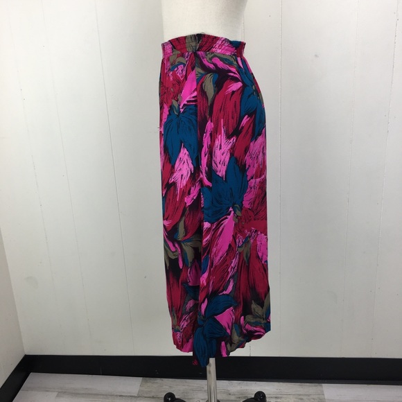 Vintage 80s Bold Abstract Floral Skirt - Picture 5 of 7